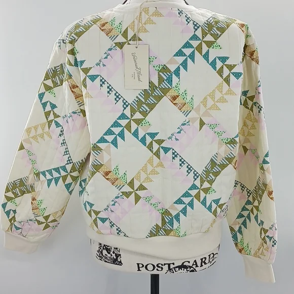 Universal Thread Retro Quilted Sweater Womens Grandma Quilt Pullover - Picture 8 of 10